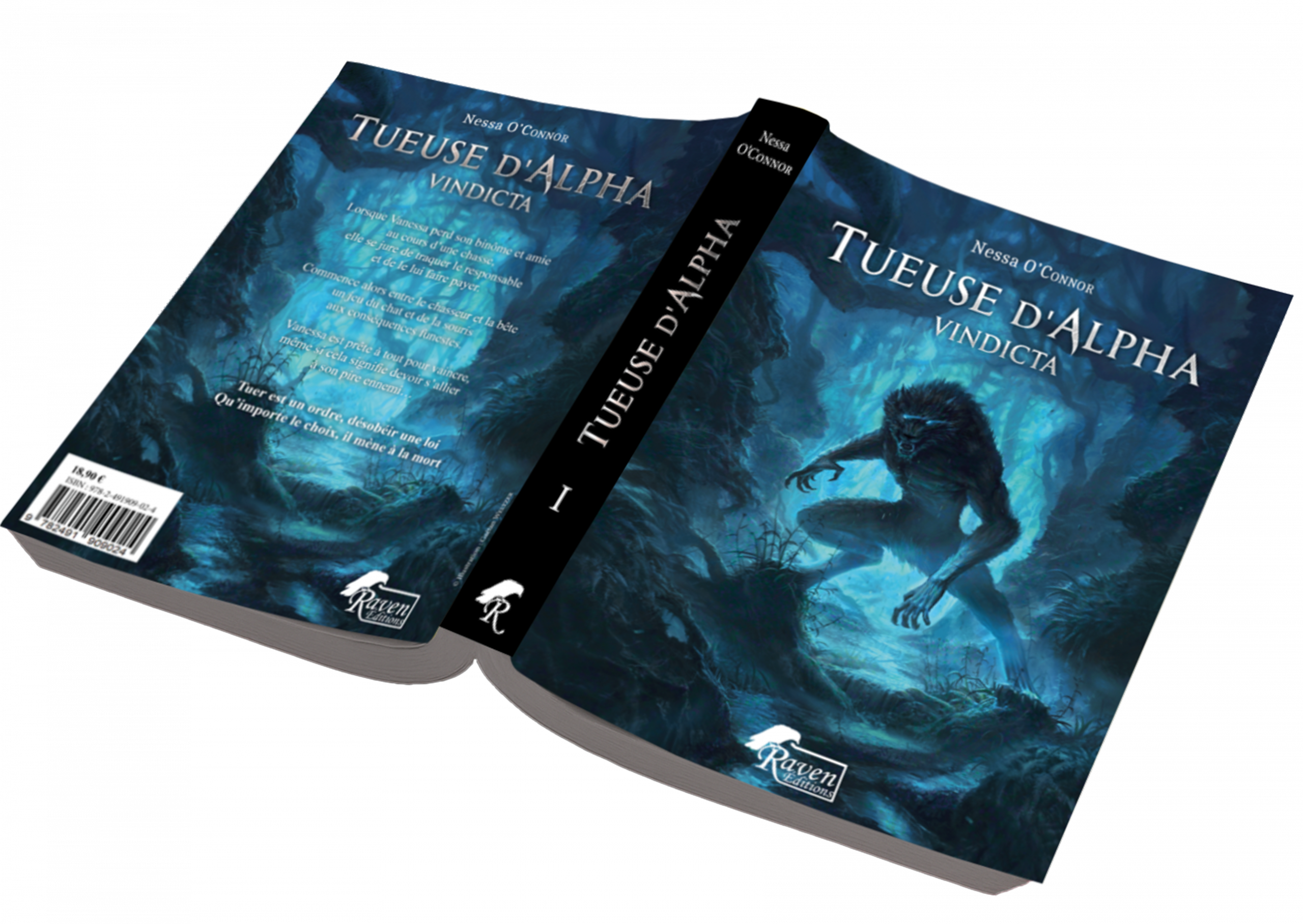 Couverture 3D du roman Tueuse d'Alpha Tome 1 – Raven Éditions - Nessa O'CONNOR